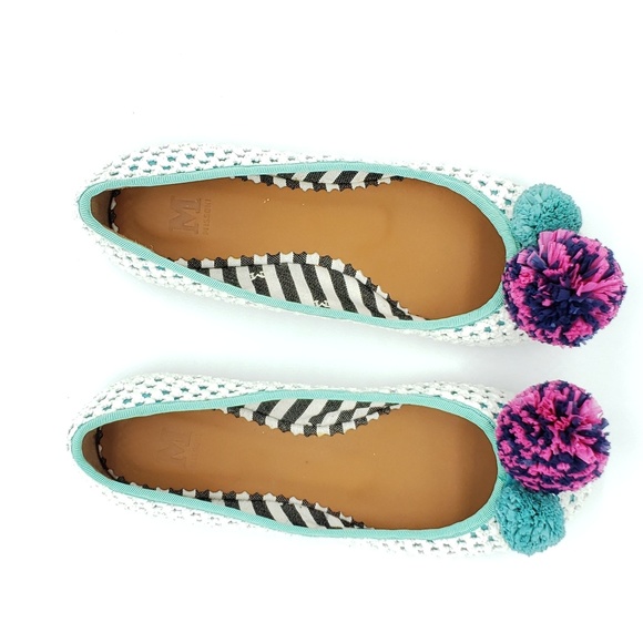 Missoni Pom-Pom Bianco Ballerina Flats SZ 38 EUC - Picture 7 of 8